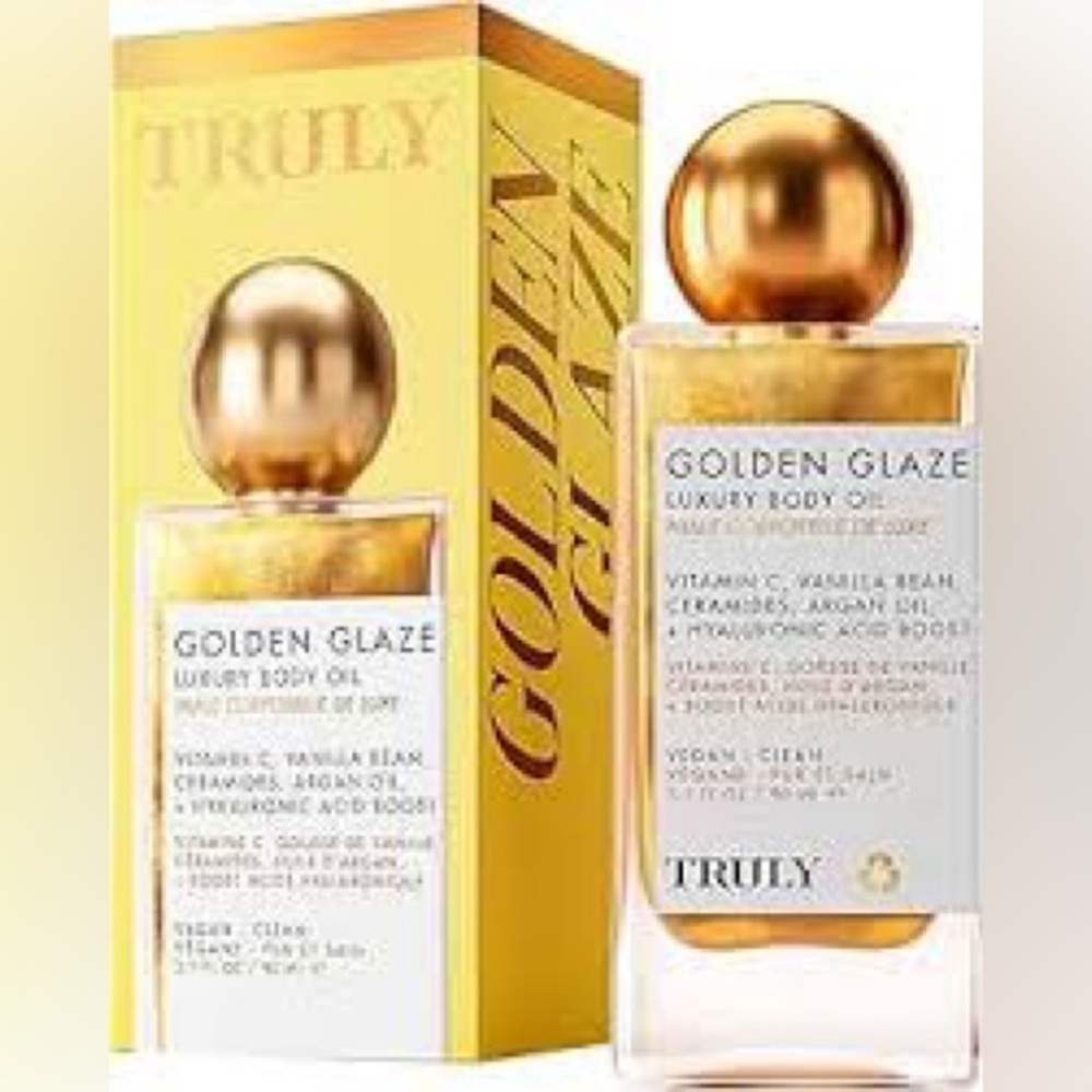 ✨ TRULY Golden Glaze Luxury Body Oil — Hydrating Glow, Shimmer, Firming ✨